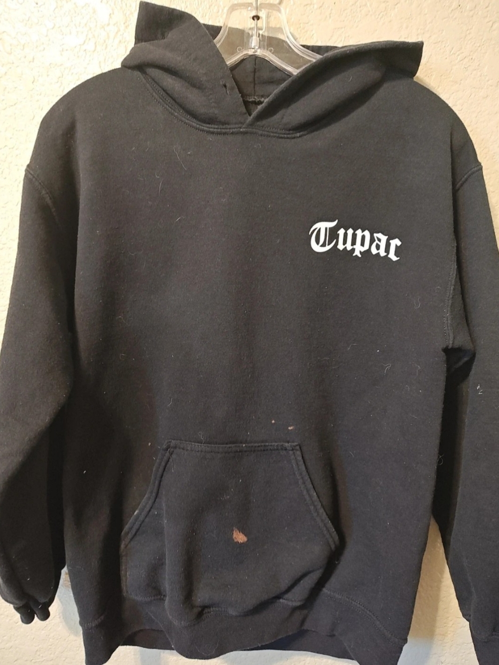 Tupac Black Logo Pullover Hoodie - Men's Casual Sweatshirt